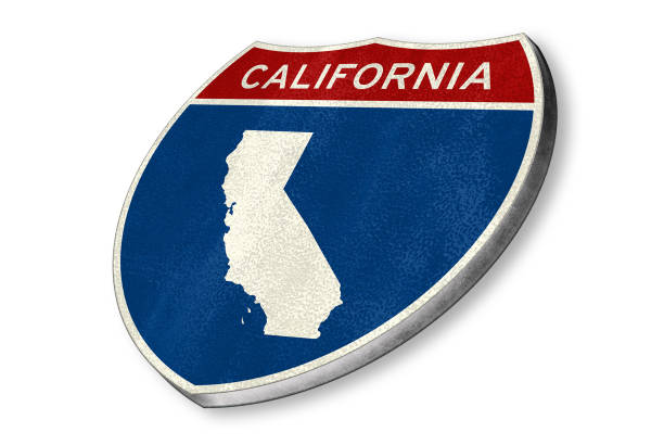 istock US State of California with the state map symbol 1210922564