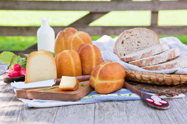 istock Traditional smoked cheese still life. 121092419