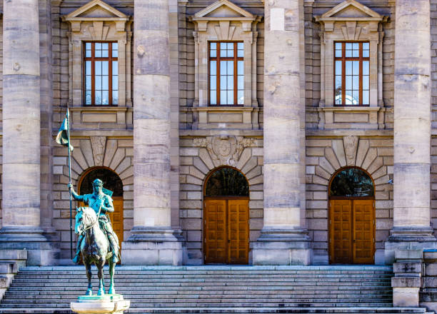 munich - Bavarian State Chancellery munich - Bavarian State Chancellery - government bavarian state parliament stock pictures, royalty-free photos & images