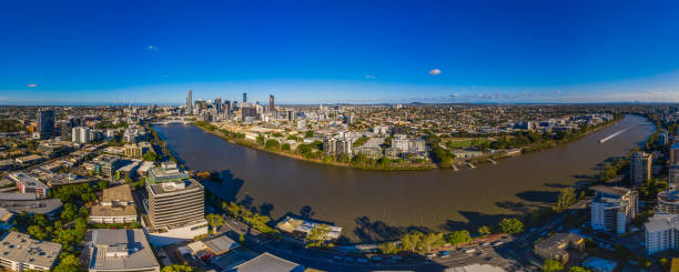 istock Brisbane River View on a day light with city skyline 1210925084