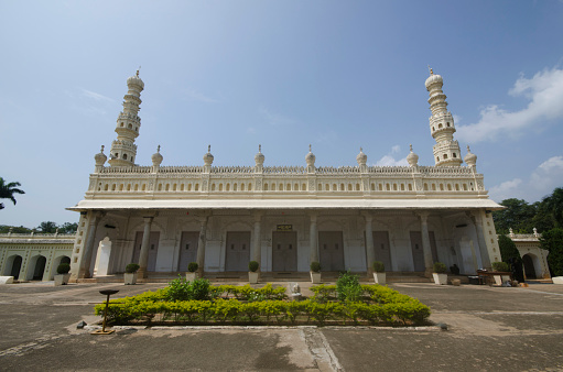 Small masjid or mosque near the Gumbaz, Muslim Mausoleum of Sultan Tipu And His Relatives, Srirangapatna, Karnataka, India