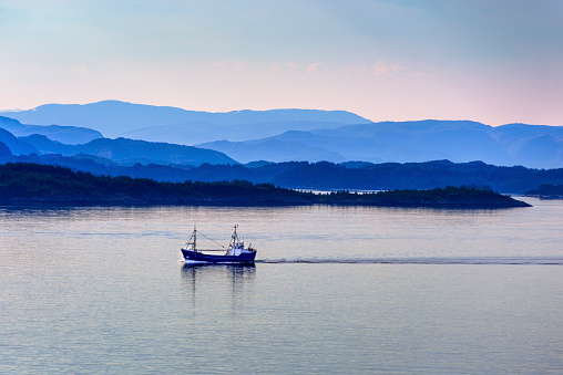 Fishing boat at dawn