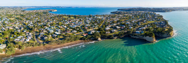 Gulf Harbour Aerial View Auckland Aerial View Waitemata Harbor stock pictures, royalty-free photos & images