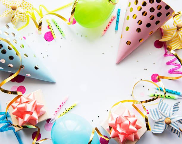 istock Happy birthday or party background 1210932637
