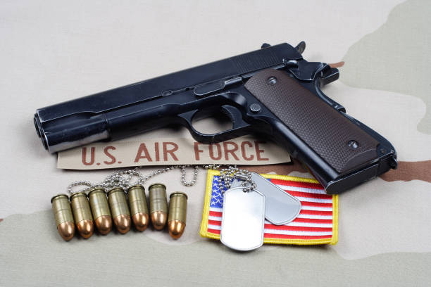 istock Colt government 1911 with U.S. AIR FORCE uniform 1210935492