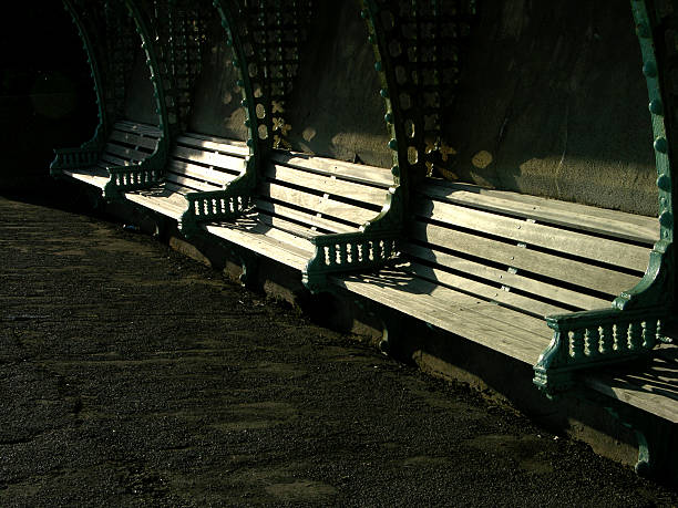 Empty Benches stock photo