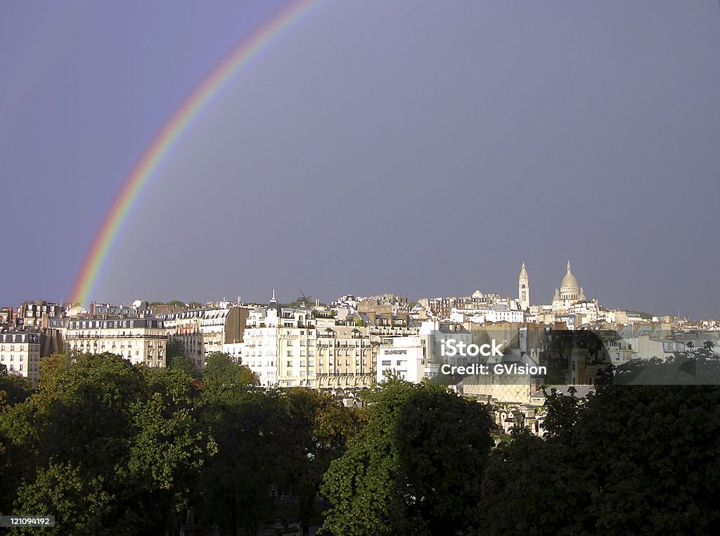 Horizonte de Paris - Royalty-free Arco-Íris Foto de stock