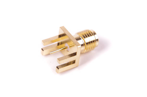 istock Female edge-launch SMA connector for RF signals 1210943953