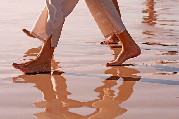 Beach Walk stock photo