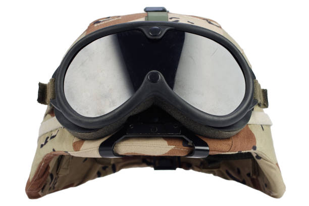 istock army kevlar helmet with goggles 1210950001