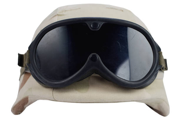 istock army kevlar helmet with goggles 1210950008