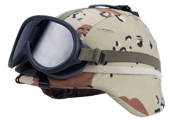 istock army kevlar helmet with goggles 1210950061