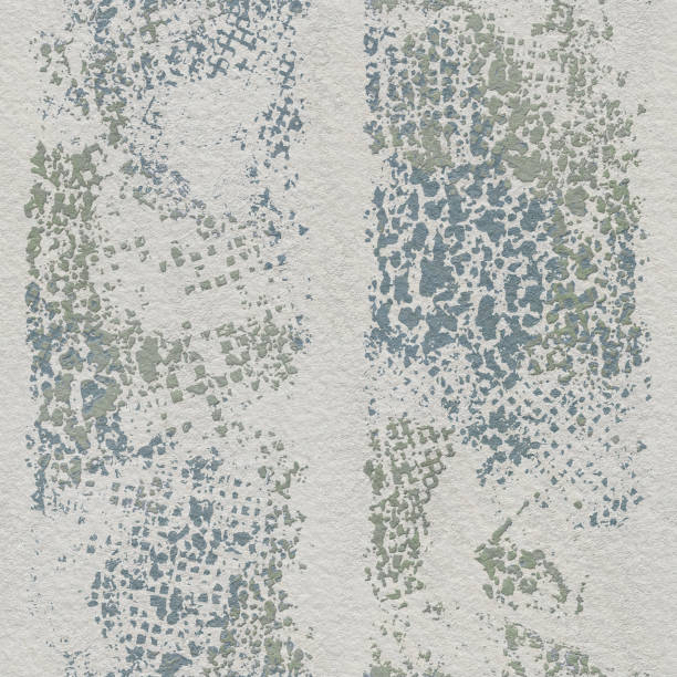 istock Wall stencil plaster seamless texture, motif pattern on grunge background, 3d illustration 1210952267