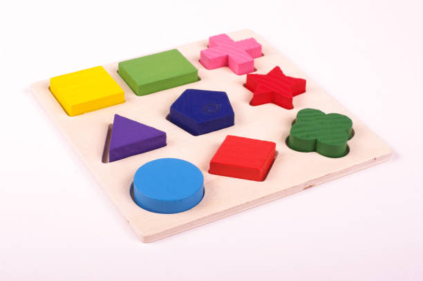 istock Shape puzzle game isolated on the white background 1210952372