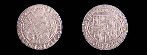 istock Grand Duchy of Lithuania coin ort averse and reverse isolated 1210952450