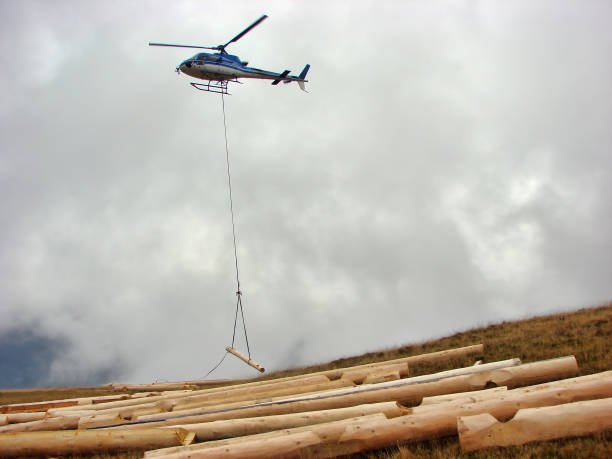 istock Helicopter is ready transports wood beams 1210955439