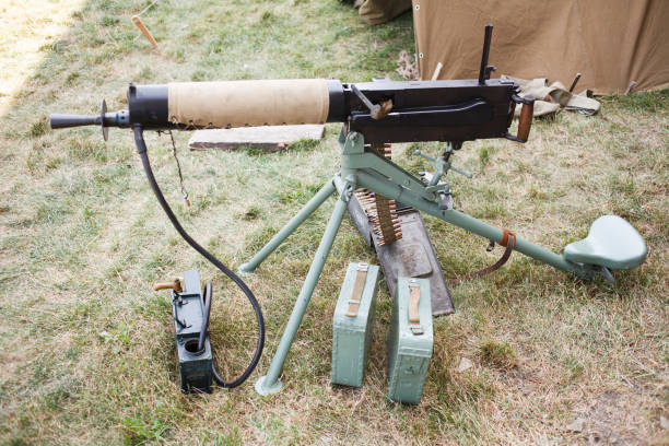 istock WWI german machine gun MG 08 1210955723