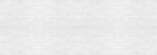istock Abstract white brick wall texture for your design background or wallpaper. Panorama picture. 1210957144