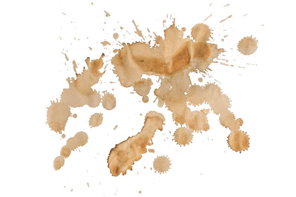 istock Stains of a coffee isolated on white background. 1210957380