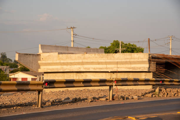 istock Construction of a pedestrian walkway on a federal highway 1210960702