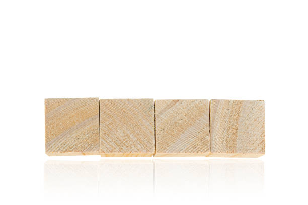 istock Wood toy cubes isolated on white background. 1210960755