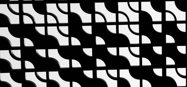 Black and white old corrugated iron fence with shadow of tree leafs, abstract background with copy space, full frame horizontal composition