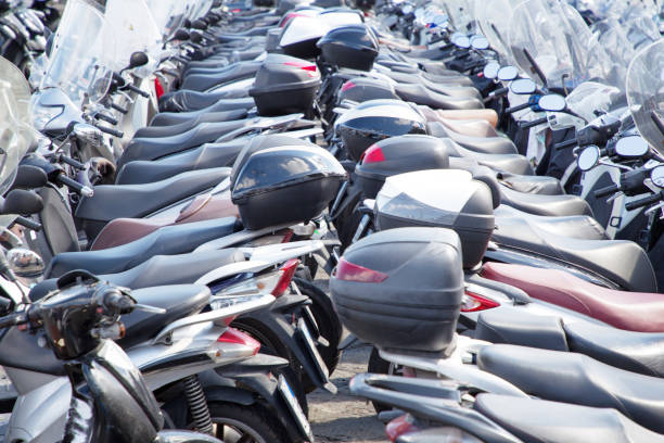 istock lots of motopeds parked up 1210965800