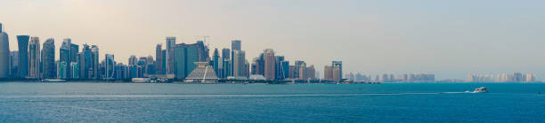 istock Doha city skyline during sunset on a winter day 1210968440
