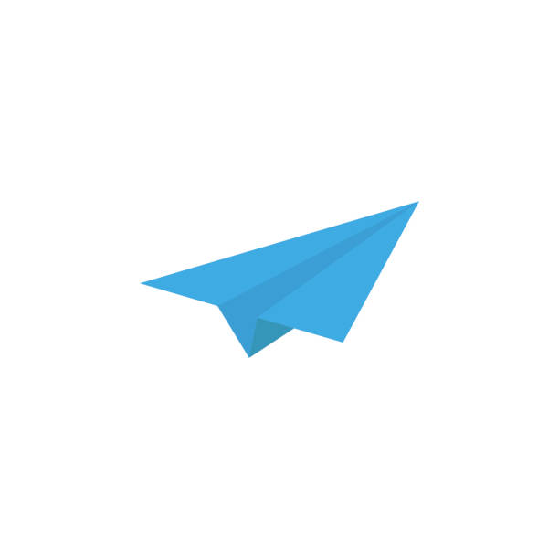 istock Paper airplane. Origami style. Airplane with shadow. Vector isolated illustration 1210969006