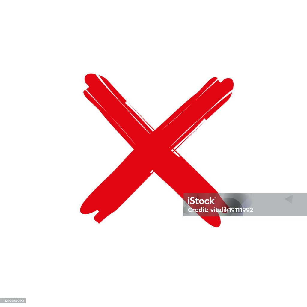 Cross icon x vector sign. Flat style. Cross red colored icon vector isolated illustration Religious Cross stock vector