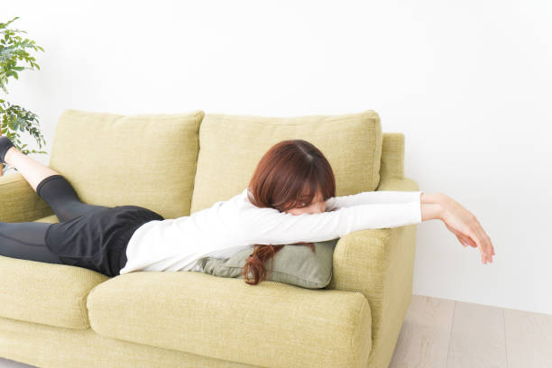 istock Young woman relaxing in the room 1210972201