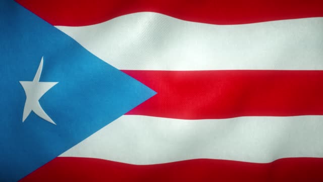 flag of puerto rico waving in the wind