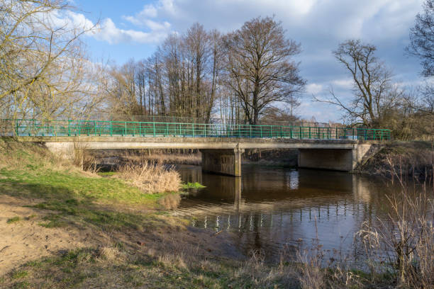 istock Bridge on the wild river Grabia in central Poland. 1210975828