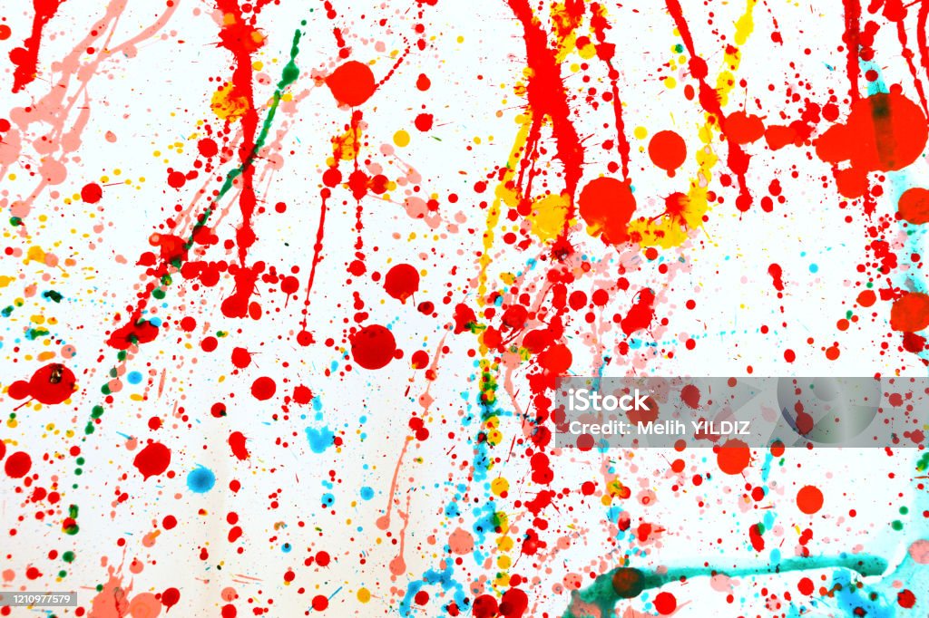 Splashed Canvas Paint Splash On Canvas Colored Background Stock Photo - Download Image ...