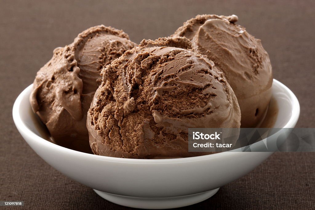 delicious gourmet chocolate ice cream, real gourmet chocolate ice cream, not made with mashed potatoes or shortening and meets all the regulations regarding using real dairy products to advertise dairy. Candy Stock Photo