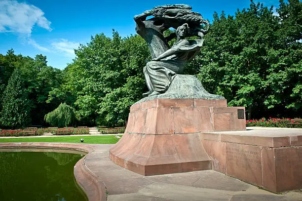 Photo of Frederick Chopin monument in summer