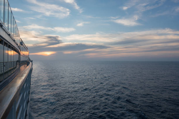 istock Deck of Cruise Ship at Sunset 1210979635