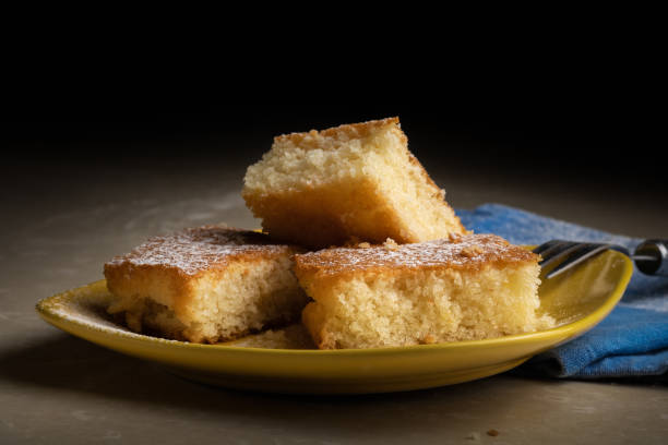 istock Delicious lemon sponge cake with sugar 1210983258