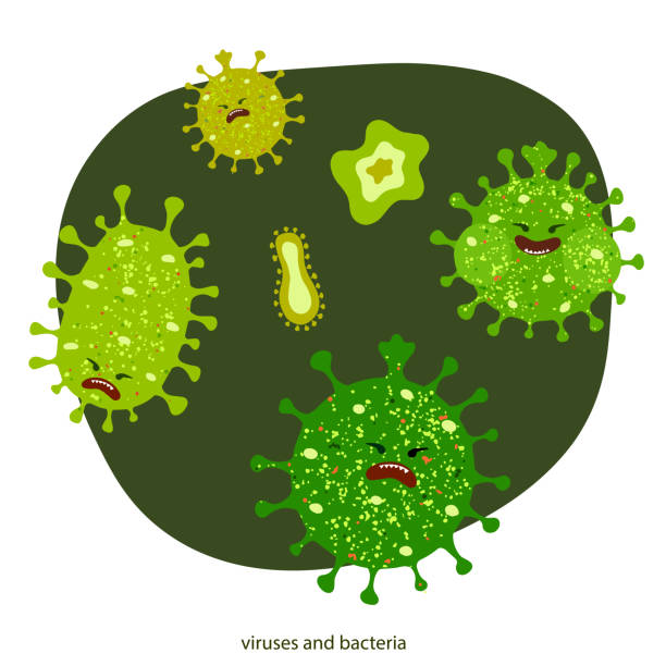 Ilustración de Imagen De Dibujos Animados De Virus Y Bacterias y más  Vectores Libres de Derechos de Asistencia sanitaria y medicina - Asistencia  sanitaria y medicina, Bacteria, Biología - iStock