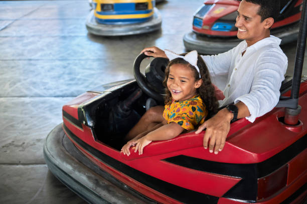 istock Perfect summer day with father in amusement park 1210993253