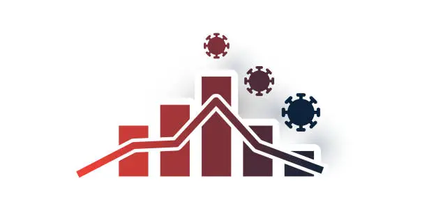 Vector illustration of Corona Virus Spreading - Health Problems, Impact on Global Economy