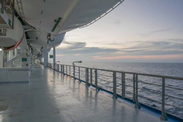 istock Deck of cruise passenger ship 1210995318