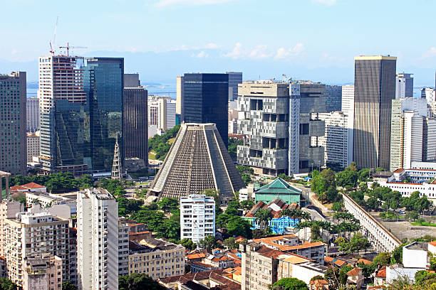 리우데자네이루 브룩할로우 - downtown district brazil rio de janeiro clear sky 뉴스 사진 이미지