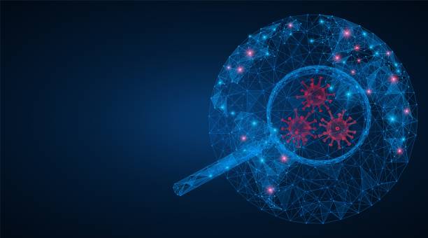 ilustrações de stock, clip art, desenhos animados e ícones de coronavirus ncov-19. - microbiology analyzing laboratory scrutiny