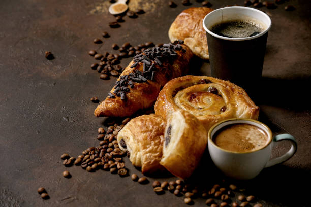 istock Puff pastry buns and croissant 1210999202