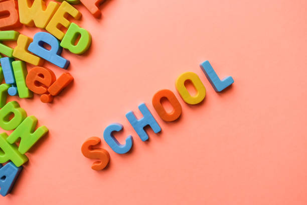 istock School concept, with colorful letters. 1210999378