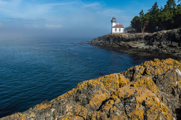 istock The Lime Kiln Light is a functioning navigational aid located on Lime Kiln Point overlooking Dead Man's Bay on the western side of San Juan Island in Lime Kiln Point State Park on San Juan Island 1210999941