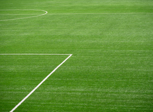 Green football field