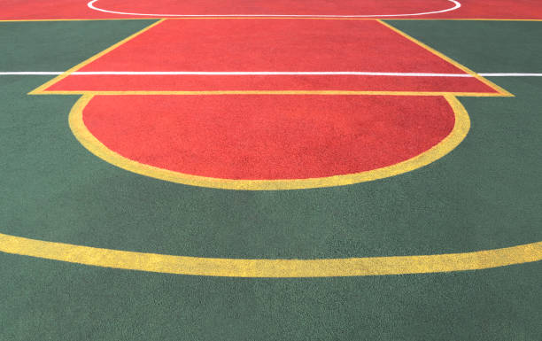 istock Sports stadium color floor 1211001927
