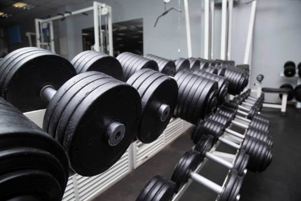 istock Black dumbbells for fitness 1211002913